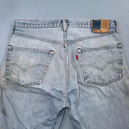 Levis 501 Vintage 80s Redline Selvedge USA XX Jeans Light Wash 36x30 Act 33x28