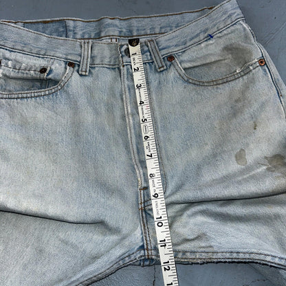 Levis 501 Vintage 90s USA XX Straight Leg Jeans Blue Light Wash 33x34 Act 30x32