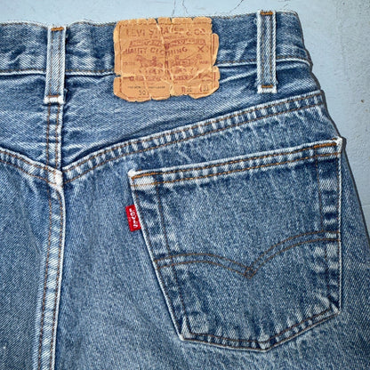 Levis 501 Vintage 80s USA XX Straight Leg Jeans Blue Light Wash 31x33 Act 28x29