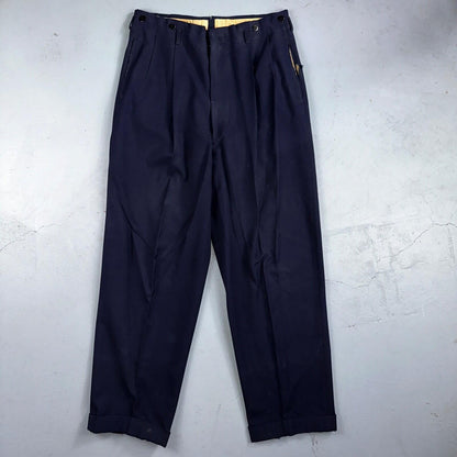 VTG Mens 2 PC Suit 42 Jacket Coat Pants Blue Rockabilly 1950s Thrashed Ripped