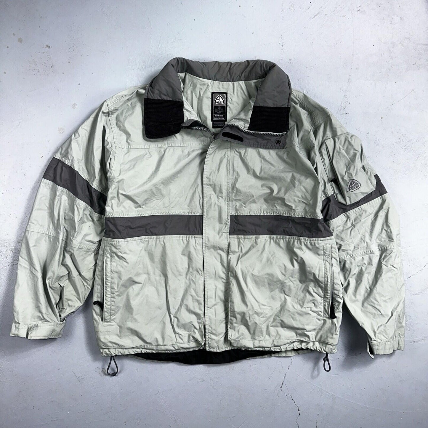 Nike VTG ACG Rain Jacket Storm Fit Anorak 90s Teal Hiking Ski Snowboard 3 Large