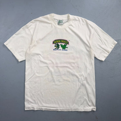 Senor Frogs VTG T Shirt Mexico Travel Club Party Frogs Funny Cute Graphic Colors
