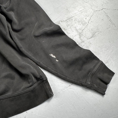 Nike Hoodie Men 2XL Black Swoosh Hooded Pullover Tonal Basic Fleece