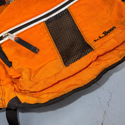Vintage L.L. Bean Continental Rucksack Orange Backpack Hiking Camping 90s Orca