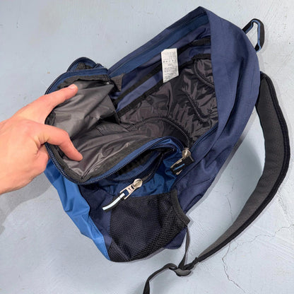 VTG Nike Backpack Blue Lots Of Pockets Gym Sports 90s Y2K Travel Carry On