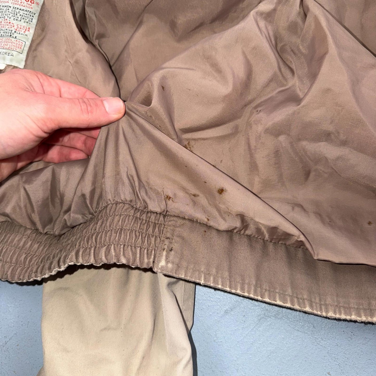 Vintage 70s London FOG Full Zip Outerwear Windbreaker Jacket 40 Thrashed Ricky