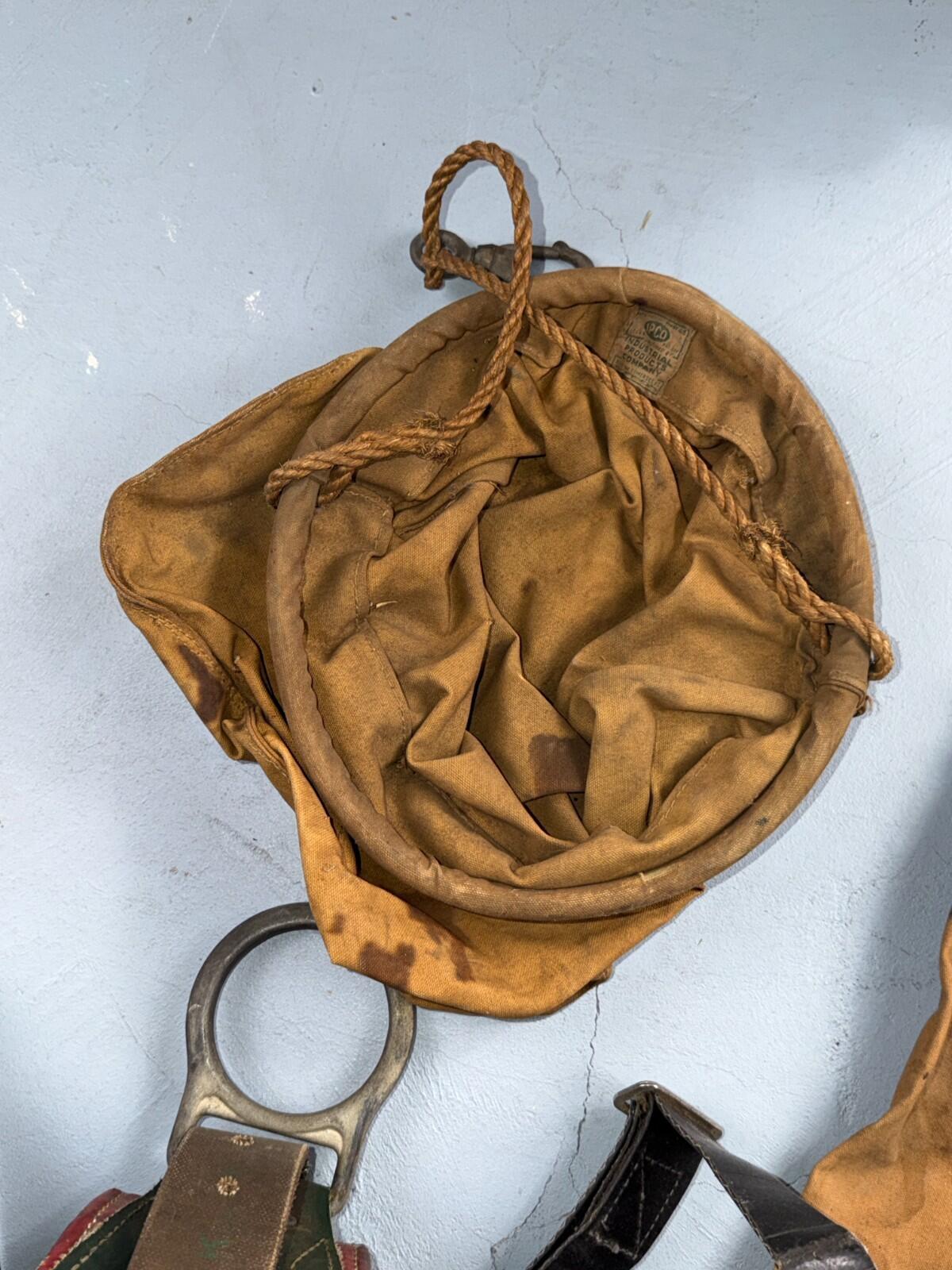 VTG Bell System Telephone Repairman Tool Bag Case Lineman Belt Canvas 50s 60s