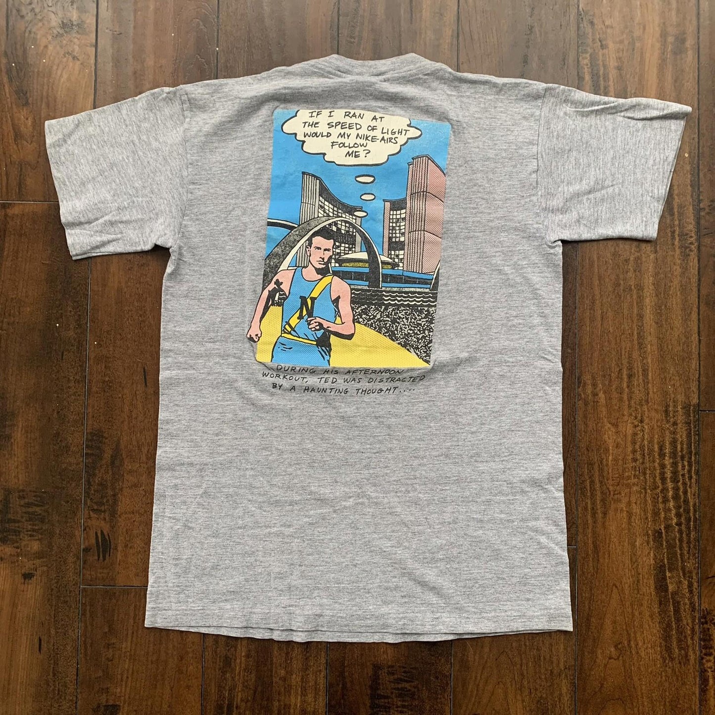 Nike Air Max Running Art Vintage T Shirt Cartoon Funny 90s Gray Tag Rap Toronto