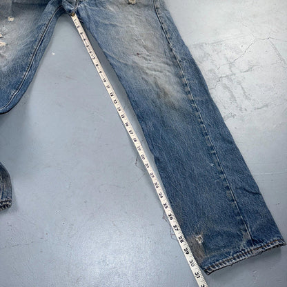 Levis 501 Vintage 80s USA XX Straight Leg Jeans Blue Med Wash 33x32 Act 31x31