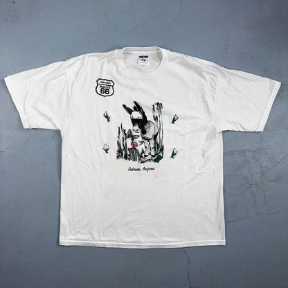 Oatman Arizona Route 66 VTG T Shirt Burro Cactus Flowers Route Cute Donkey Horse