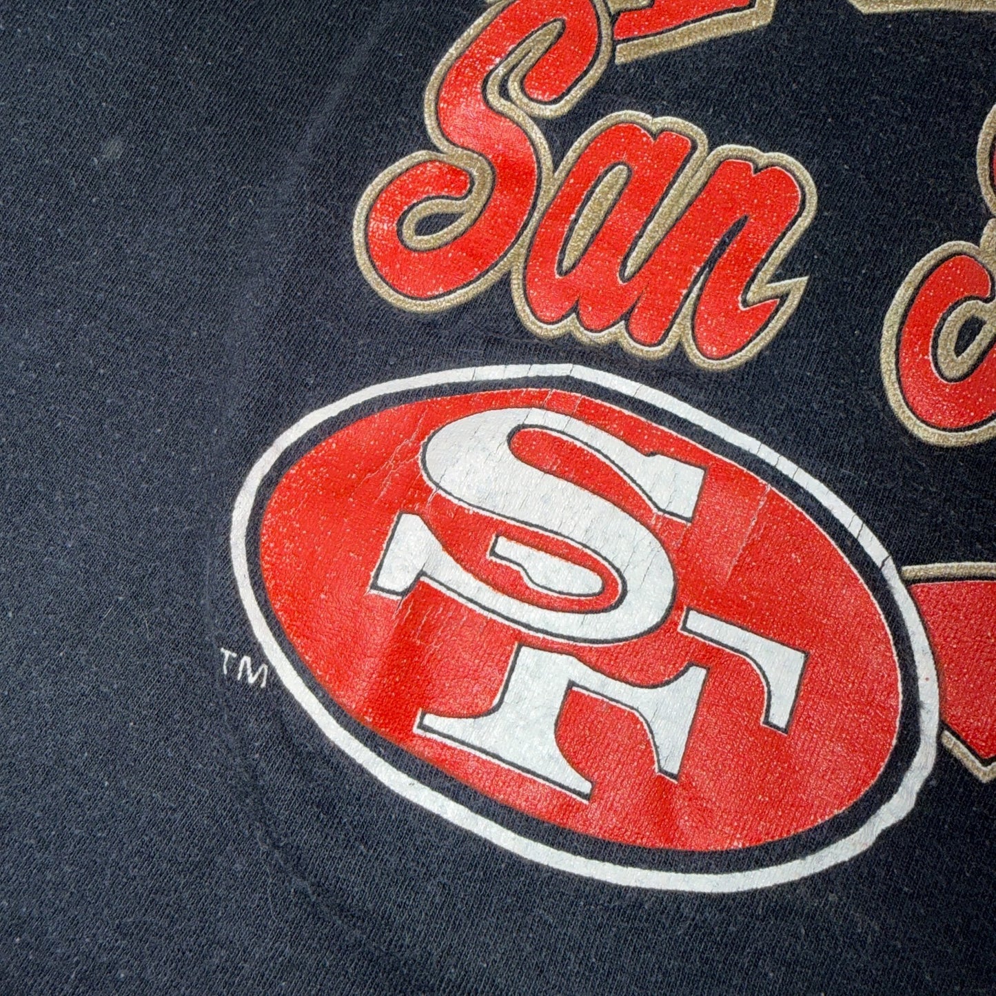 Vintage 90s San Francisco 49ers NFL Anniversary T Shirt Made in USA Sz XL Sports