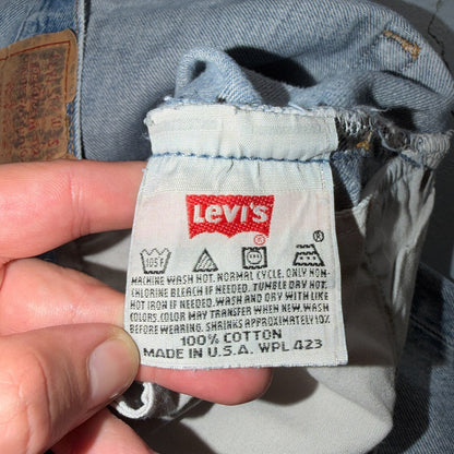 Levis 501 Vintage 90s USA XX Straight Leg Jeans Blue Light Wash 35x33 Act 34x29