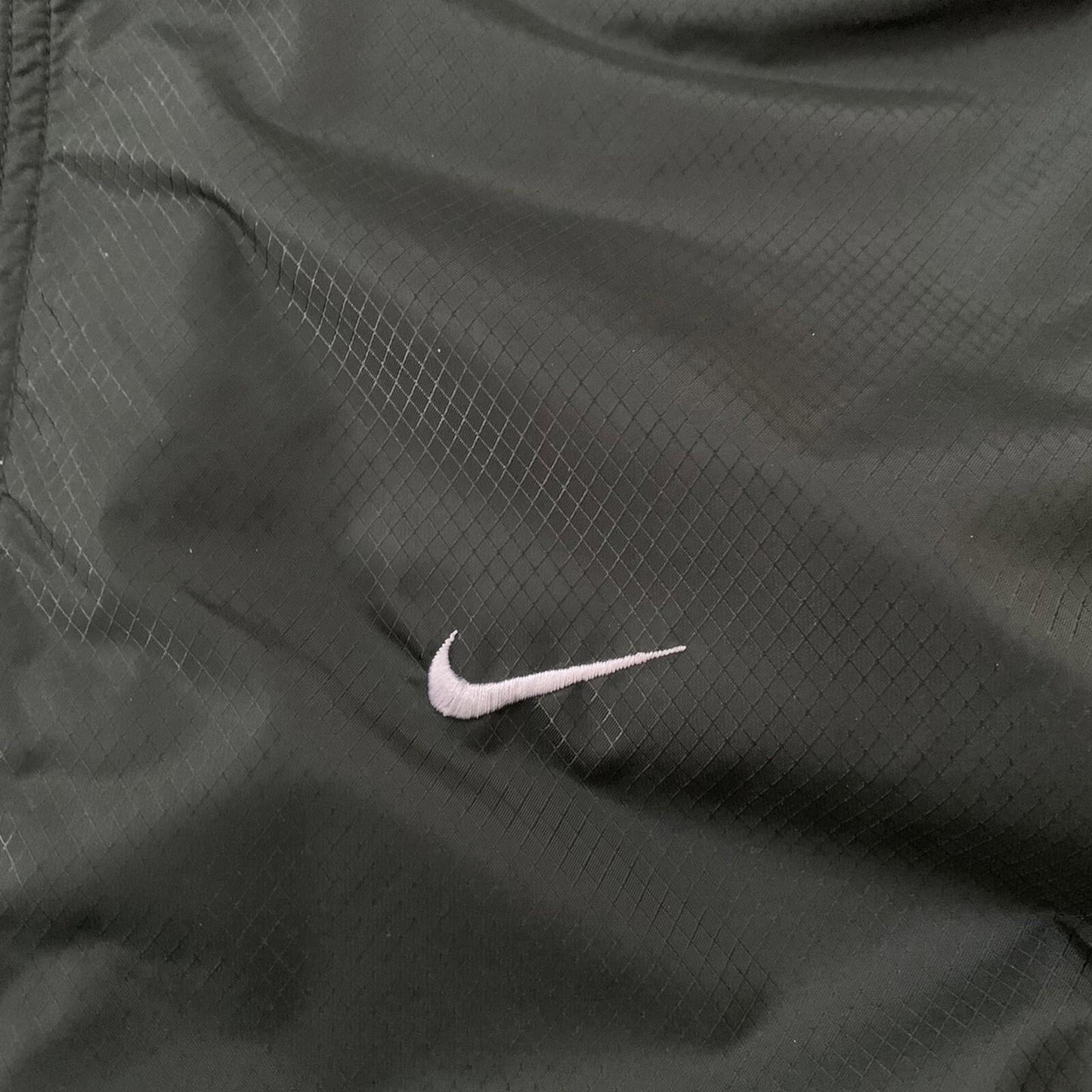 Vintage Nike Womens S 90s Windbreaker Forest Green Zip Pullover Cinch Jacket
