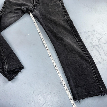Levis 501 Vintage 90s USA XX Straight Leg Jeans Black Light Wash 32x36 Act 30x27