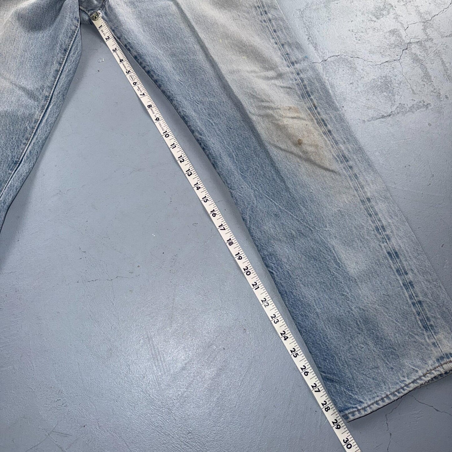 Levis 501 Vintage 80s Redline Selvedge USA XX Jeans Light Wash 34x32 Act 32x29