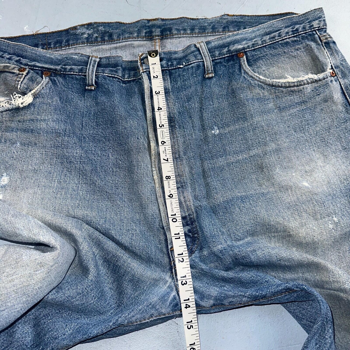Levis 501 Vintage 70s SS Redline Selvedge USA XX Jeans Med Wash 48x30 Act 43x22