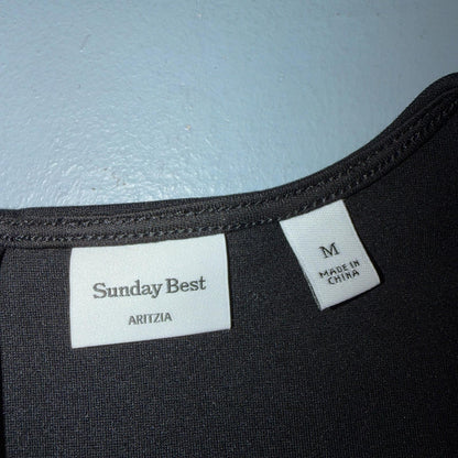 Aritzia Sunday Best Caruso Black Mini Dress Women’s Licorice Ponte Dress