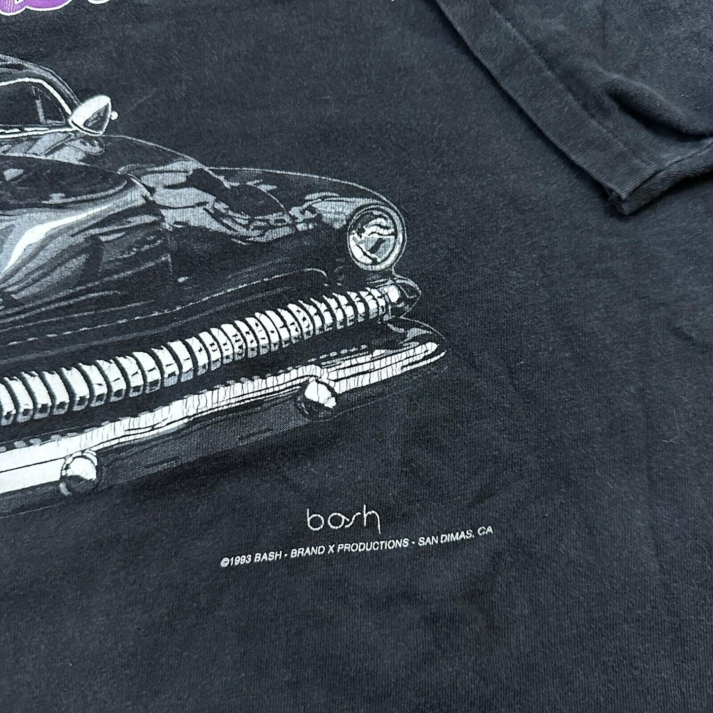 Hanes 90s VTG T Shirt Classic Cars Driving Old Nascar Antique Faded Rap Music