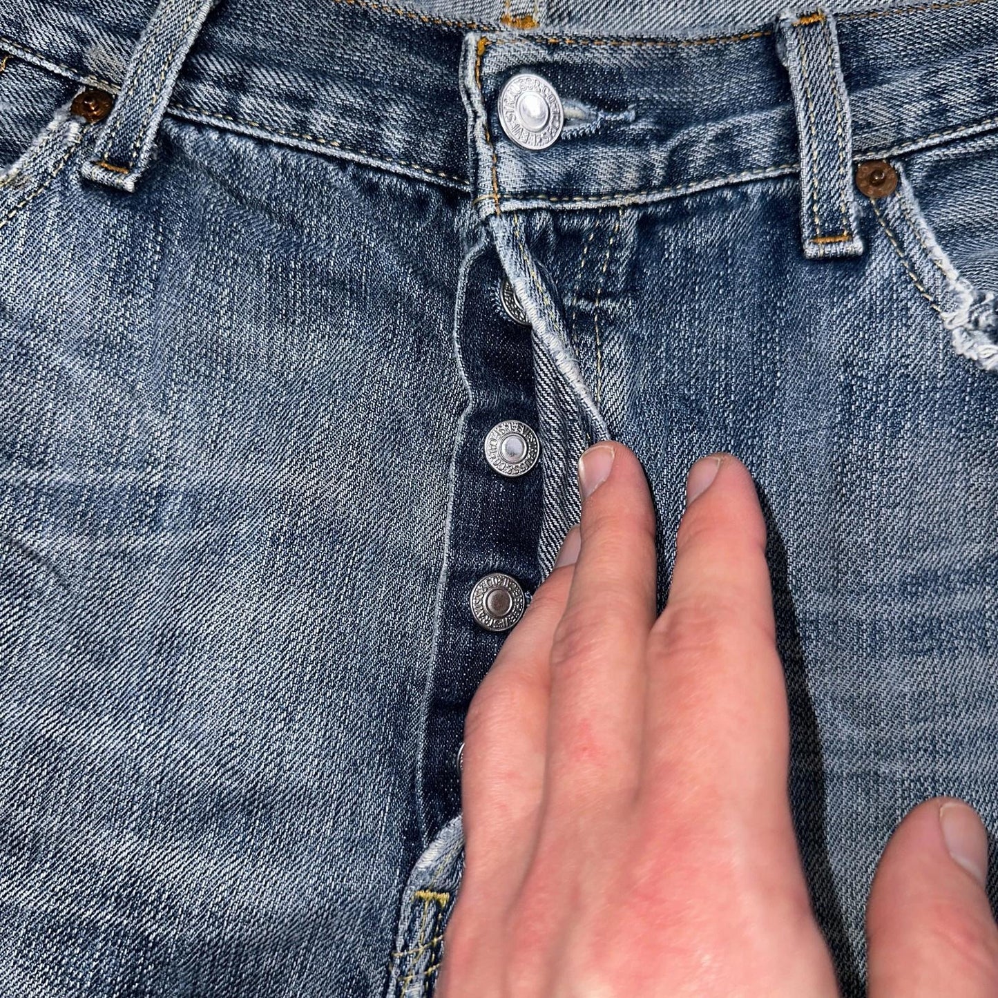 Levis 501 Vintage Y2K XX Straight Leg Jeans Blue Med Wash 34x36 Act 33x30