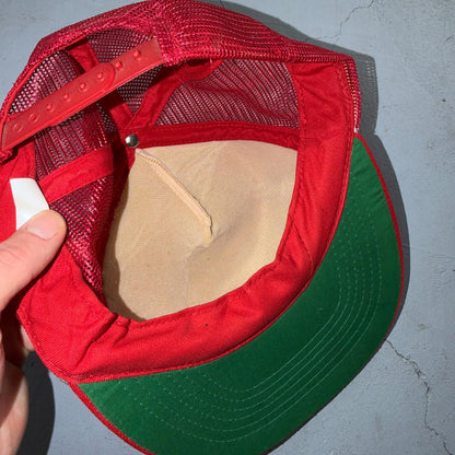 VTG I Love Country Music Trucker SnapBack VTG Hat Red Kisses Guitars Nashville