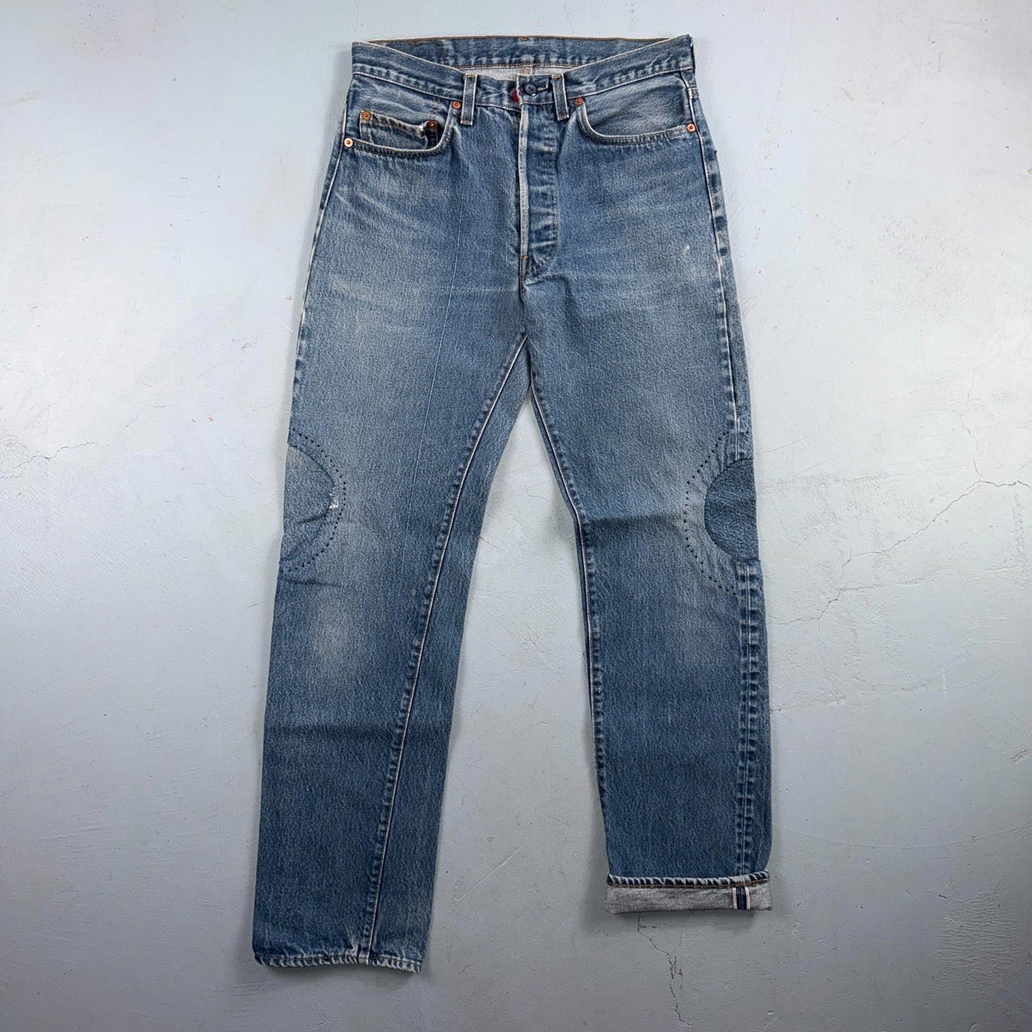 Levis 501 Vintage 80s Redline Selvedge USA XX Jeans Light Wash 32x36 Act 30x31