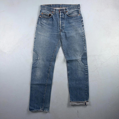 Levis 501 Vintage 80s Redline Selvedge USA XX Jeans Light Wash 32x36 Act 30x31