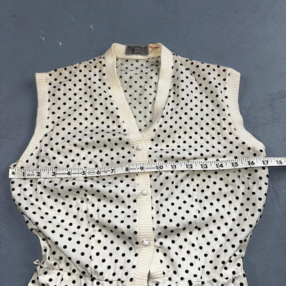 Vintage 1950s Koret of California Polka Dot Shirt Dress San Francisco Rockabilly