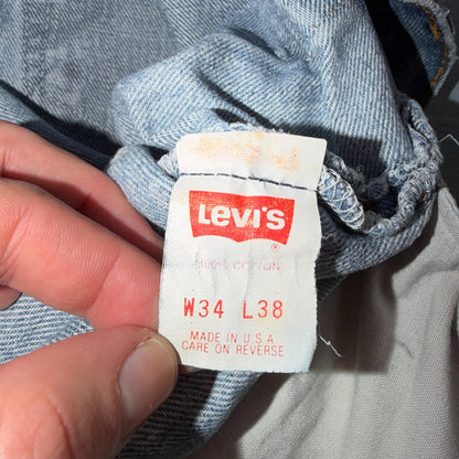 Levis 501 Vintage 80s USA XX Straight Leg Jeans Blue Med Wash 34x38 Act 31x33