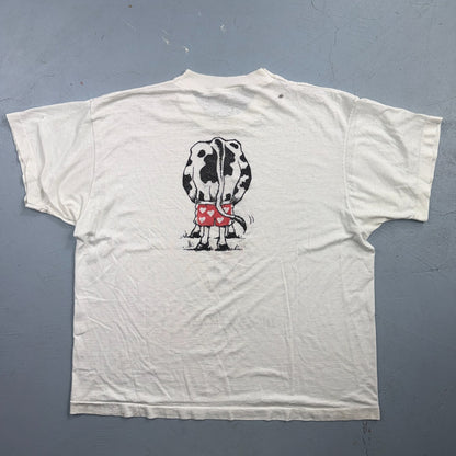 Cow Mooning Novelty Graphic Tee 80s VTG T Shirt 1980s Funny Joke Animals Thin