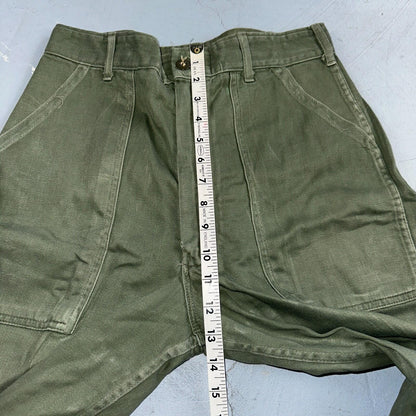Vintage 1960s 70s Vietnam OG 107 Fatigue Pants 60s Zipper Fly Act 29x31