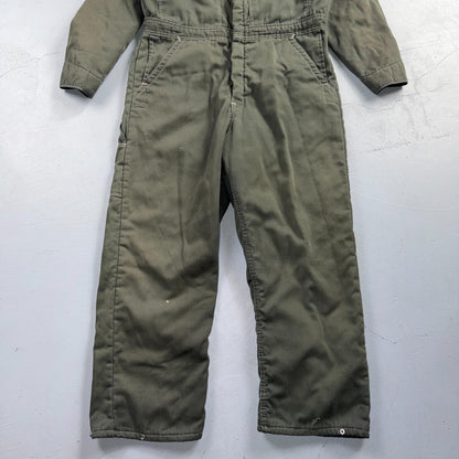 VTG 60s Wrangler Big Ben Work Coveralls Mens M Long Green Jumpsuit Zip Utility