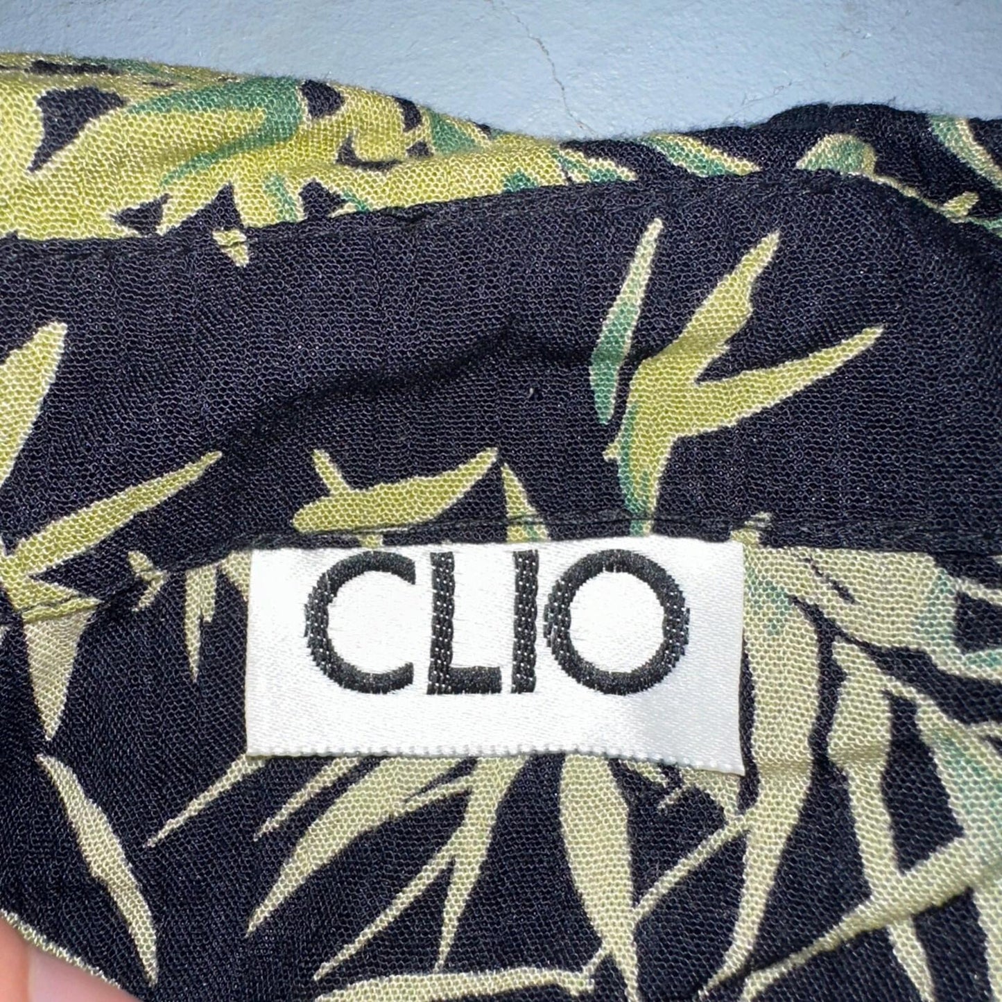 Clio VTG 2 Piece Set Blouse Shirt Pants Rayon Hawaiian Floral Boho Chic 1980s