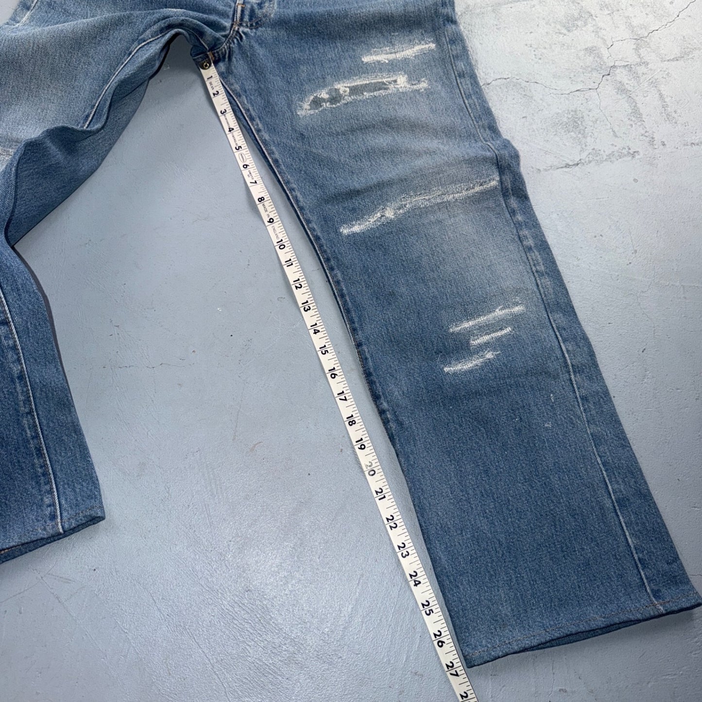 Levis 501 Vintage 80s Redline Selvedge USA XX Jeans Light Wash 34x36 Act 31x27