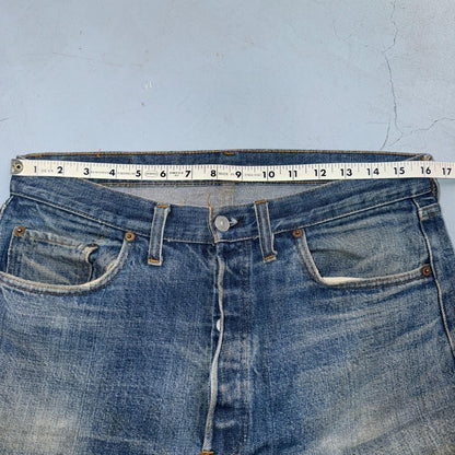 Levis 501 Vintage 70s SS Redline Selvedge USA XX Jeans Med Wash 35x40 Act 32x34