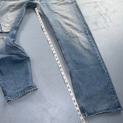 Levis 501 Vintage 80s USA XX Straight Leg Jeans Blue Light Wash 38x36 Act 35x31