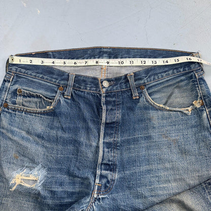 Levis 501 Big E Vintage 60s Redline Selvedge USA XX 1960s Jeans 66 Act 34x27