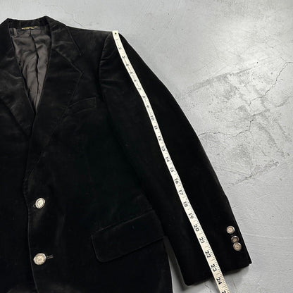 VTG Mens Suit 40 Jacket Coat 1970s Rockabilly 60s 70s USA Cotton Velour Horses