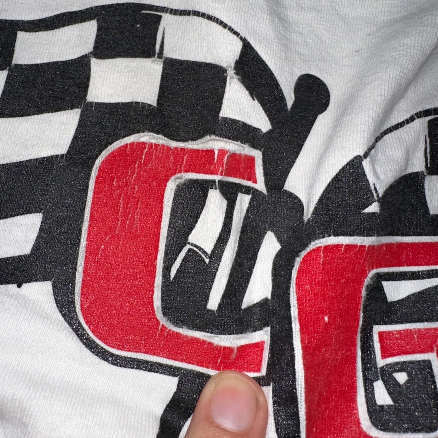 CG Racing Cars VTG T Shirt Nacar Perfomance Y2K XL Rap Thrashed Long Sleeve