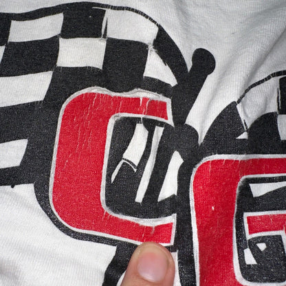 CG Racing Cars VTG T Shirt Nacar Perfomance Y2K XL Rap Thrashed Long Sleeve