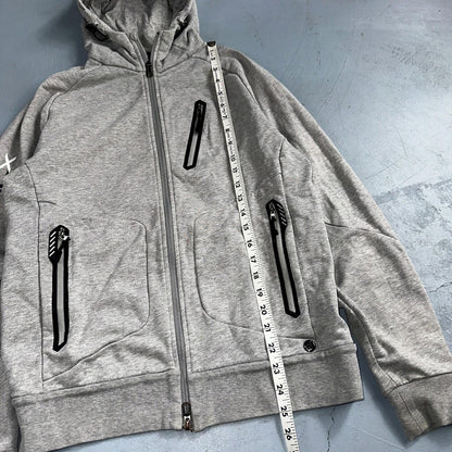 RLX Ralph Lauren Hoodie Mens Medium Gray Hybrid Pullover Gray Logo Training Gym