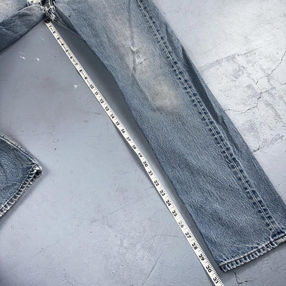 Levis 501 Vintage 90s Mexico Straight Leg Jeans 34x36 Y2K Light Wash Act 31x31