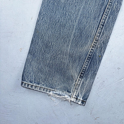Levis 501 Vintage 90s Mexico Straight Leg Jeans Blue Light Wash 33x36 Act 31x32