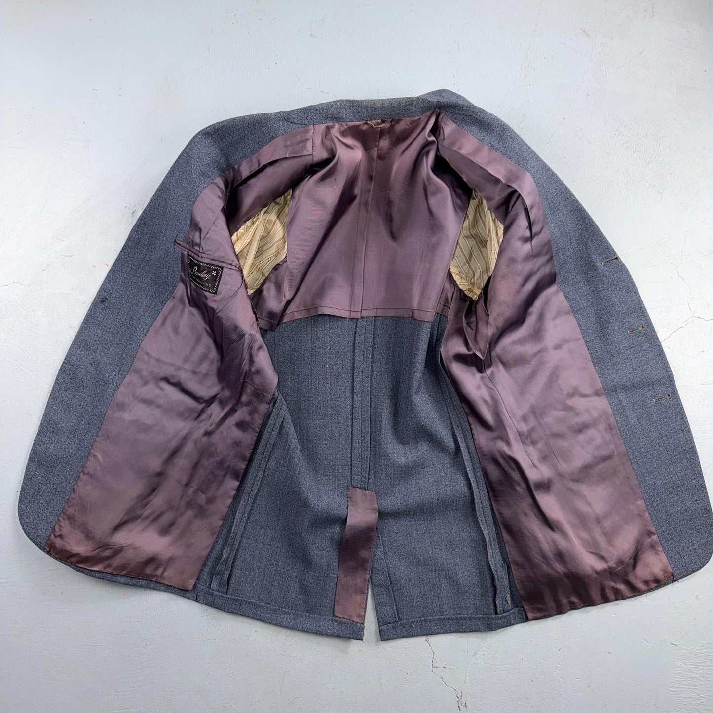 1950s 1960s VTG Mens 2 PC Suit 40 Jacket Coat Pants Blue Union Wool Rockabilly
