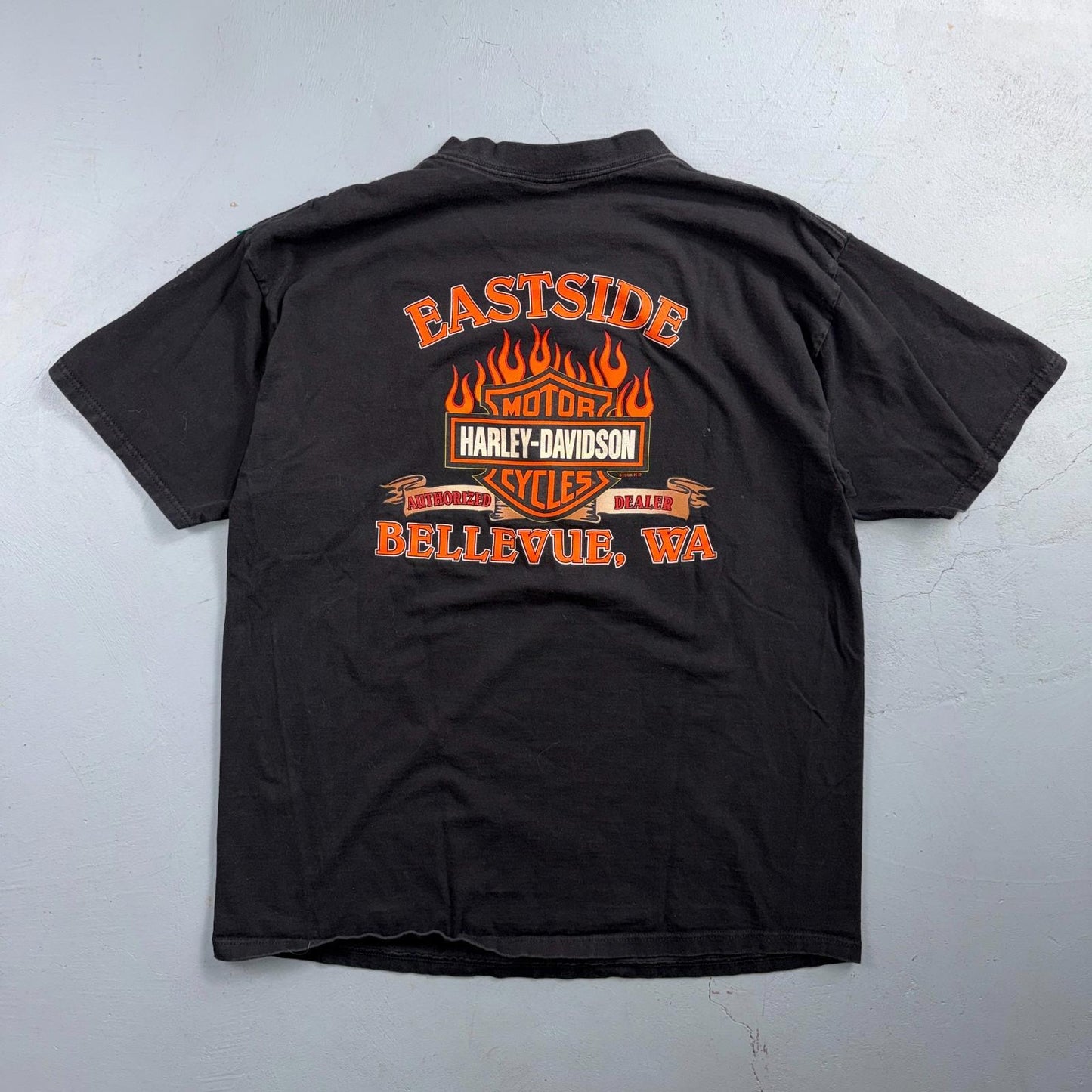 Harley Davidson Washington Vintage T Shirt Y2K Black Promo Legend Motorcycle