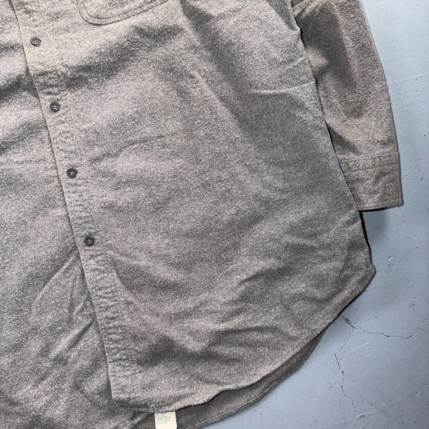 Vintage Woolrich Shirt Mens XL Gray 80s Button Up Chamois Hunting Outdoor USA