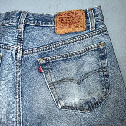 Levis 501 Vintage 80s USA XX Straight Leg Jeans Blue Med Wash 34x38 Act 31x33