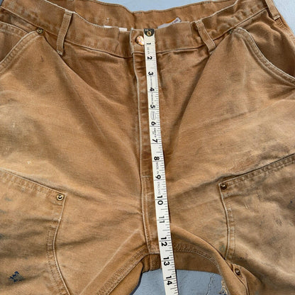 Carhartt VTG Double Knee Carpenter Pants B01 USA BRN Brown 38x30 Thrashed