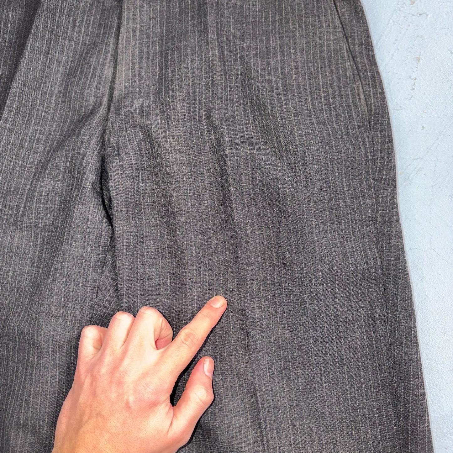 1960s 1950s VTG Mens 2 PC Suit 38 Jacket Coat Pants Gray Union Wool Rockabilly