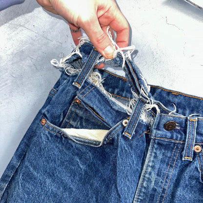 Levis 517 Vintage 90s USA Orange Tab Bootcut Flare Blue Worn Jeans Thrash 32x32