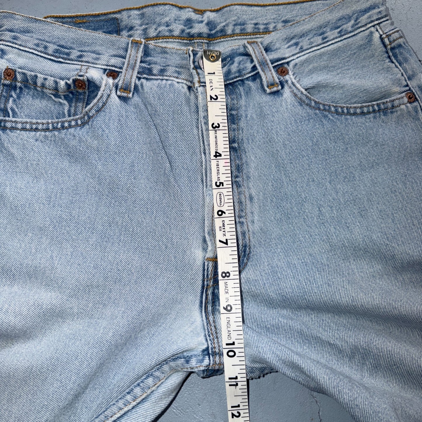 Levis 501 Vintage 90s USA XX Straight Leg Jeans Blue Light Wash 30x34 Act 29x32